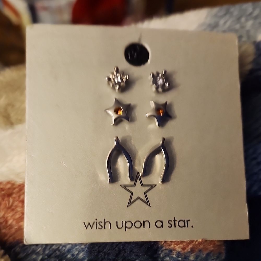 Wish Upon a Star Silver and Gold Earrings Set